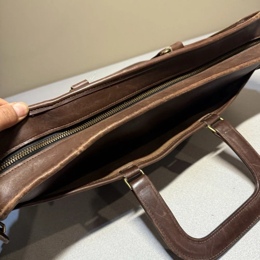 Vintage Coach Monroe‎ Glovetanned Leather Briefcase Crossbody Mahogany 312 - Picture 13 of 16